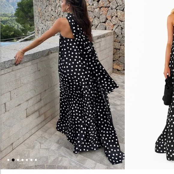 Show Me Your MuMu Black and White Polka Dot Dress - Picture 2 of 4